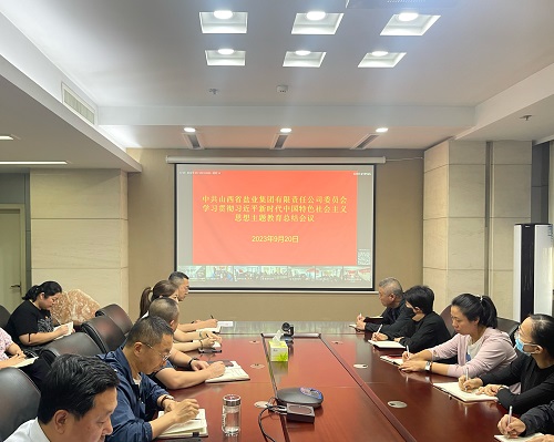 中共山西省盐业集团有限责任公司委员会 召开学习贯彻习近平新时代中国特色社会主义思想主题教育总结会议